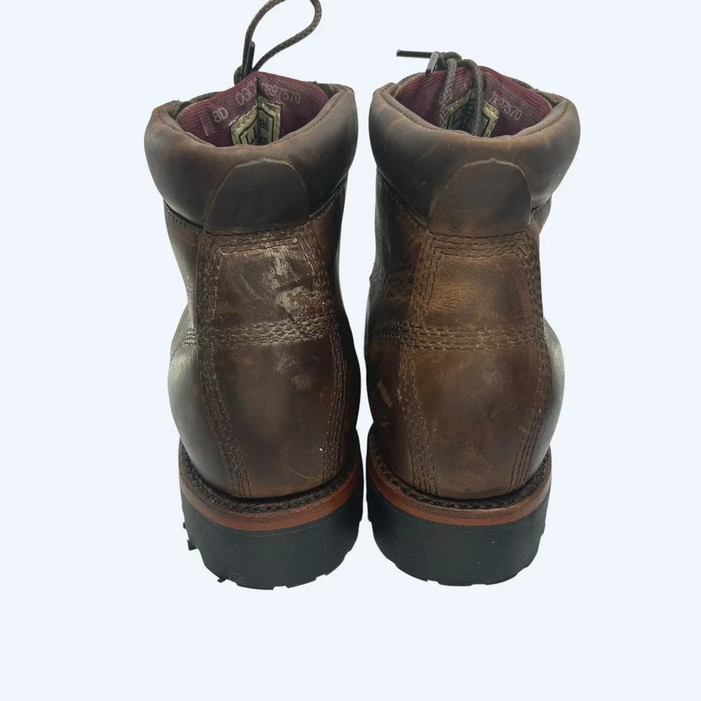 Vintage L.L. Bean Gorpcore Work Boots 8 D Leather Heritage Rugged Brown Utility